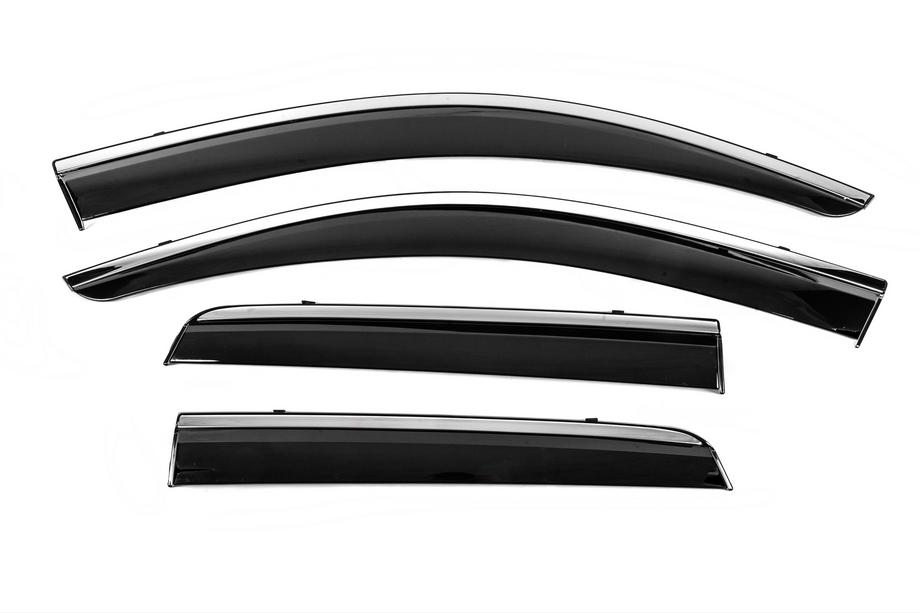 Mitsubishi ASX 2010–2023 Vetrni deflektorji oken s kromirano letvijo Niken Luxury (4 kosi) Image