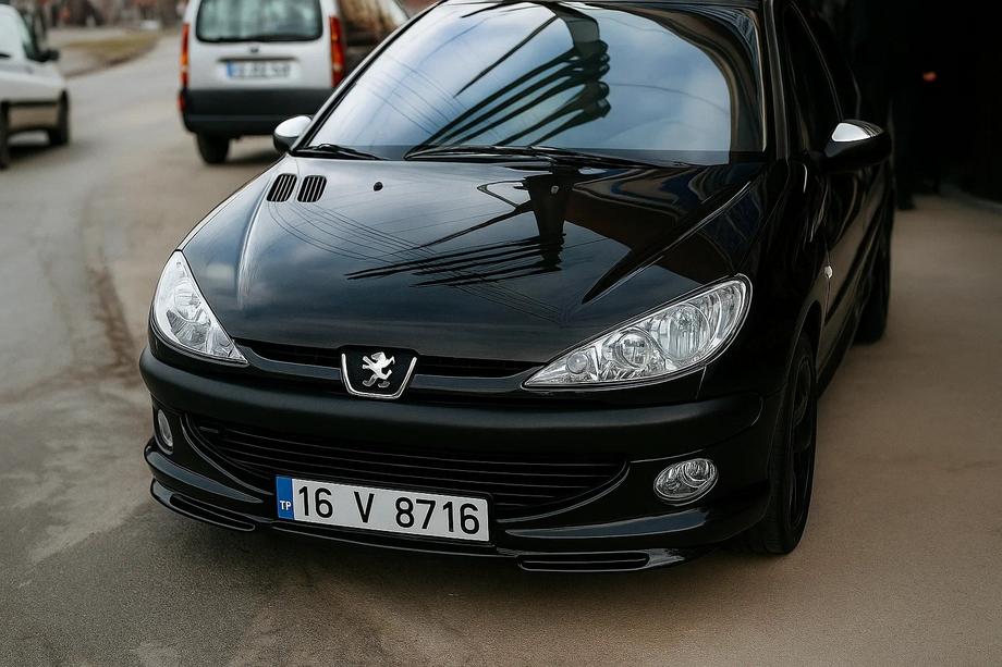 Peugeot 206 1998–2024 Sprednji spodnji lip spojler (za lakiranje) Fotografija 1