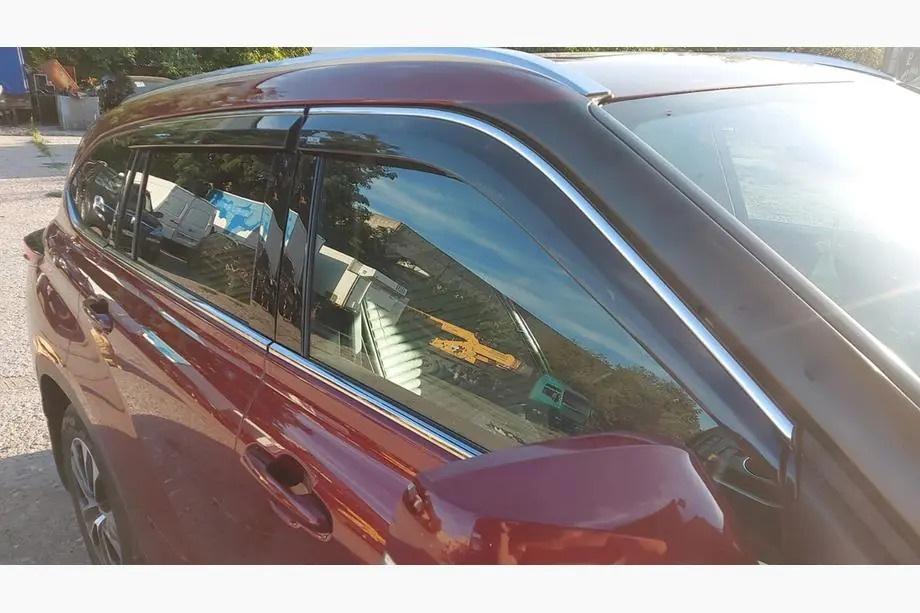 Toyota Highlander 2019– Vetrni deflektorji oken s kromirano letvijo Niken Luxury (4 kosi) Image