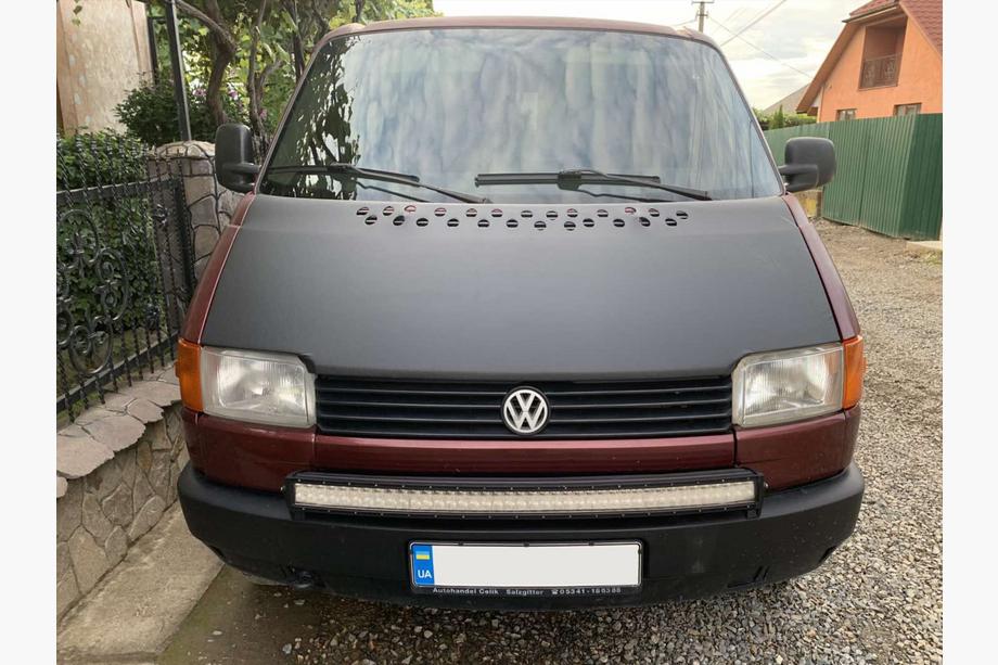 Volkswagen T4 Transporter 1990–2003 Prevleka za pokrov motorja za raven pokrov (umetno usnje) Fotografija 1