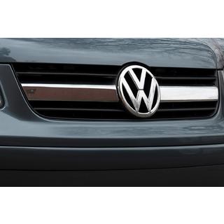 Okrasni pokrovi sredinske maske (2 kosa, nerjaveče jeklo) Volkswagen T5 Transporter 2003–2010 fotografija 1