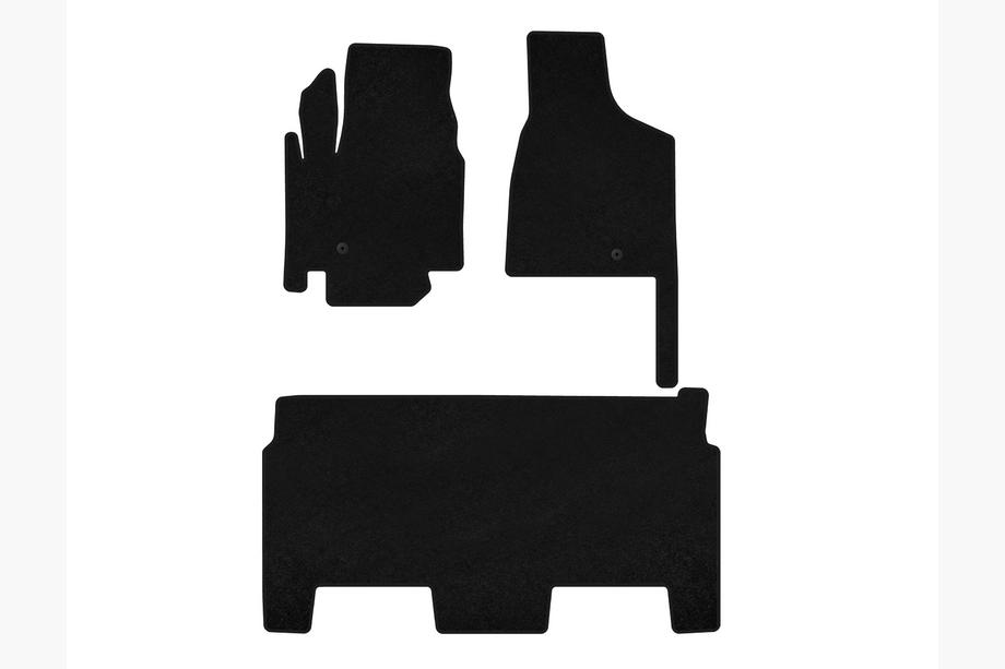 Dodge Grand Caravan V 2008–2020 Tekstilne preproge Deluxe (2008-2020, 2 vrsti, 8-sedežni/Oprema SXT, črne) Fotografija 1