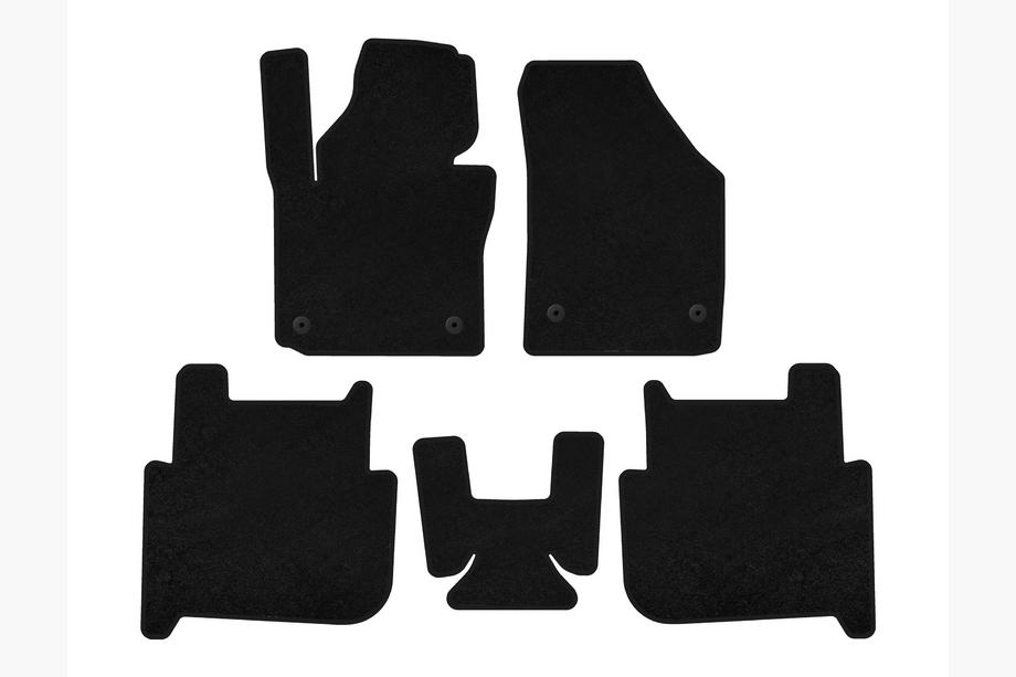 Volkswagen Touran 2003–2010 Tekstilne preproge Deluxe (2 vrsti, 2006-2010, 7-sedežne, črne) Image