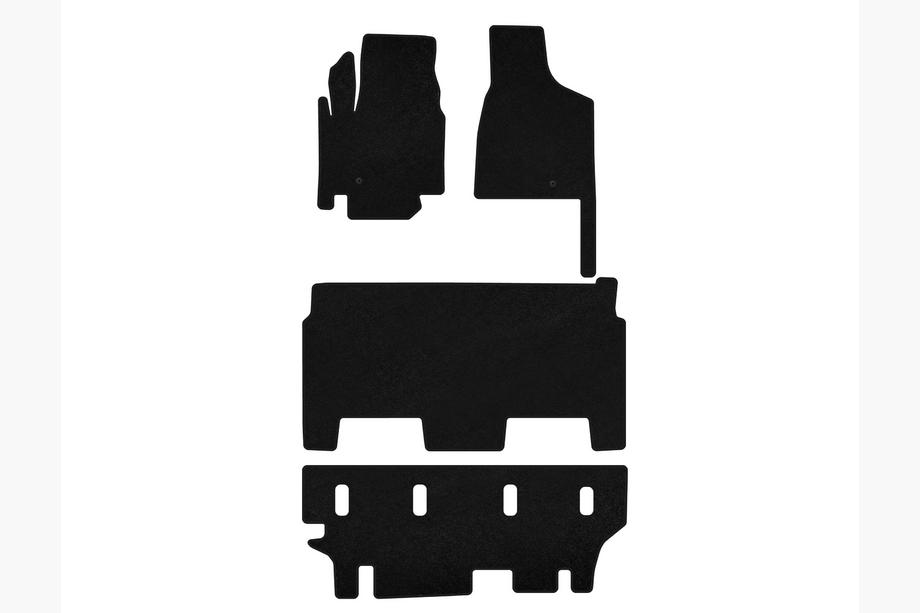 Dodge Grand Caravan V 2008–2020 Tekstilne preproge Deluxe (2008-2020, 3 vrste, 8-sedežni/različica SXT, črne) Image