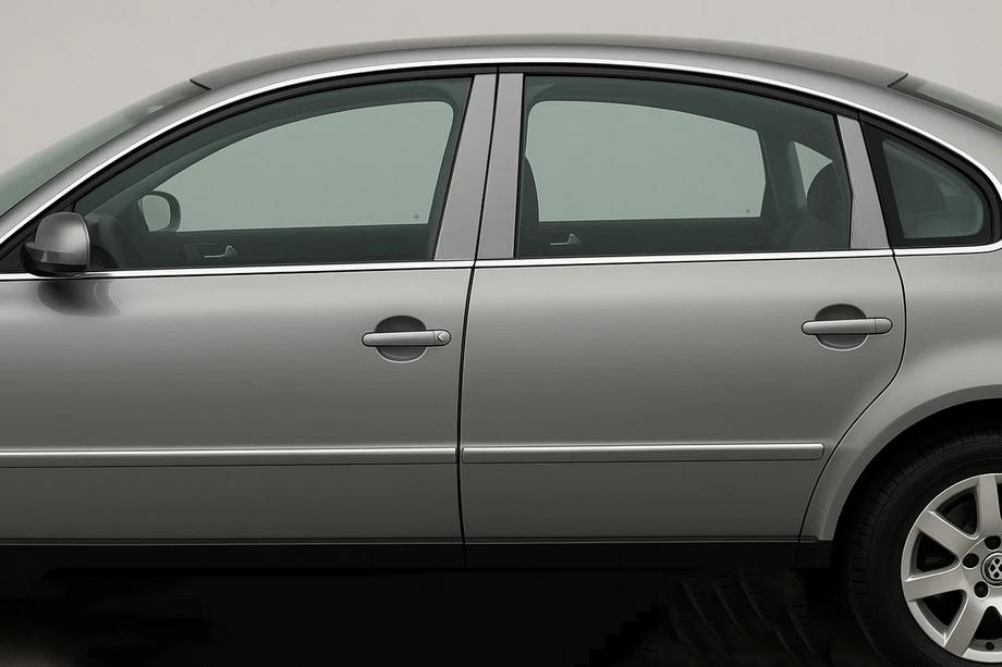 Volkswagen Passat B5 1997–2005 Letvice stebričkov vrat (6 kos, nerjavno jeklo) Image