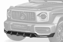 Mercedes G-Class W463 2018–2024 Sprednji lip spojler odbijača Lip (za G63 AMG, dry carbon) fotografija 2