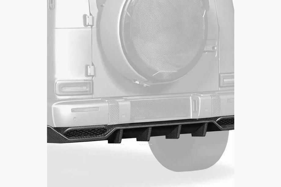 Mercedes G-Class W463 2018–2024 Difuzor zadnjega odbijača V2 (za G63 AMG, karbon) Fotografija 6