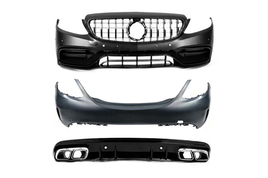 Mercedes C-class W205 2014–2021 Karoserijski komplet s polnim zadnjim odbijačem (AMG C63-designs 2018-2021) Image