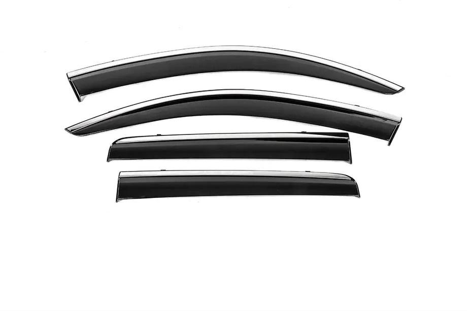 Mitsubishi Outlander 2012–2021 Vetrni deflektorji oken s kromirano letvijo Niken Luxury (4 kosi) Image