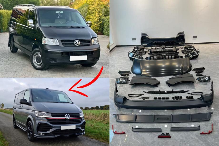 Volkswagen T5 Caravelle 2004–2010 Facelift predelavni komplet v T6.1 Sportline Image