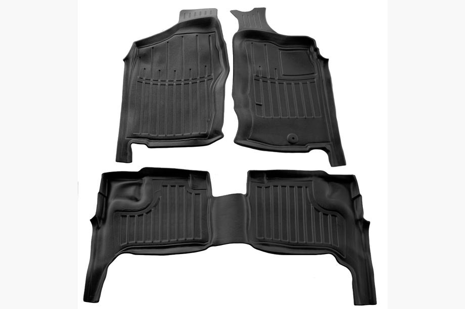 Nissan NP300 1999–2015 Stingray 3D gumijasti tepihi za notranjost (za Navara (D22), desni volan, 3 kosi) Image