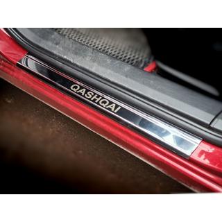 Obloge pragov (Carmos V1, 4 kos, nerjavno jeklo) Nissan Qashqai 2014–2021 fotografija 1