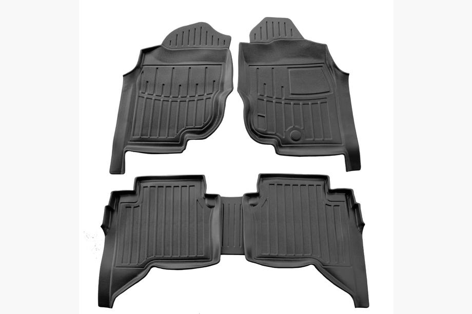 Toyota Hilux 2006–2015 Stingray 3D gumijaste preproge za notranjost (desni volan, Crew Cab, 5 kos) Fotografija 1