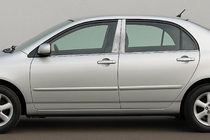 Toyota Corolla 2002–2007 Kromirane obloge stebričkov vrat (4 kos, nerjavno jeklo) fotografija 1