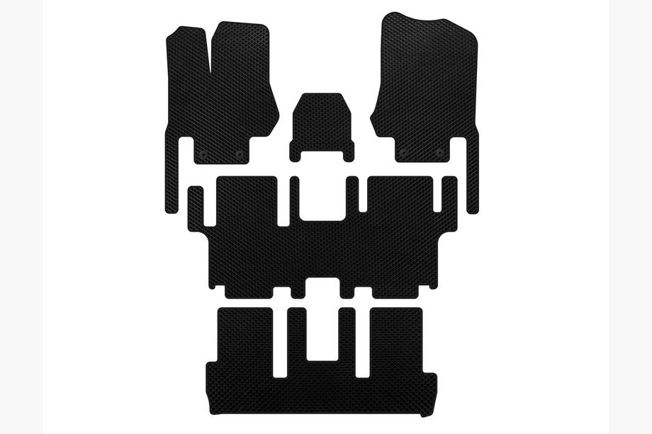 Nissan Quest 2011–2017 EVA preproge za kabino (3 vrste, 7-sedežni, črne) Image
