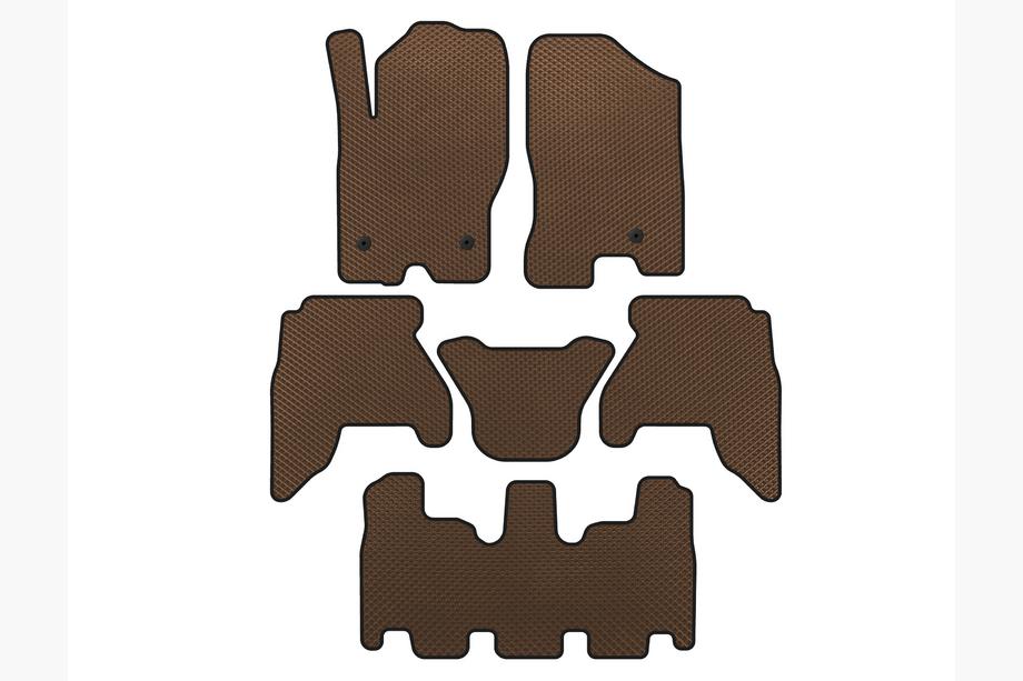 Nissan Pathfinder R51 2005–2014 EVA tepihi (3 vrste, rjavi, 2010-2014) Image
