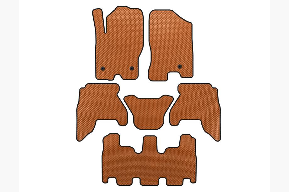 Nissan Pathfinder R51 2005–2014 EVA talne preproge za notranjost (3 vrste, oranžne, 2010-2014) Image