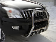 Toyota Land Cruiser Prado 120 2002–2009 Visok zaščitni lok (nerjavno jeklo) fotografija 1