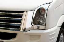 Volkswagen Crafter 2006–2016 Obrobe žarometov (2 kos, inox) fotografija 3