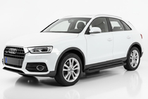 Audi Q3 2011–2019 Bočne stopnice Allmond Black (2 kosa, aluminij) fotografija 1