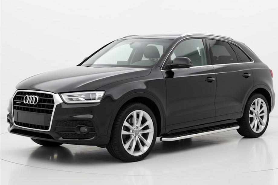 Audi Q3 2011–2019 Stranski pragovi Maydos V1 (2 kos, aluminij ↗ nerjaveče jeklo) Image