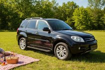 Chery Tiggo 1 2005–2016 Bočne stopnice Allmond Black (2 kos, aluminij) fotografija 1