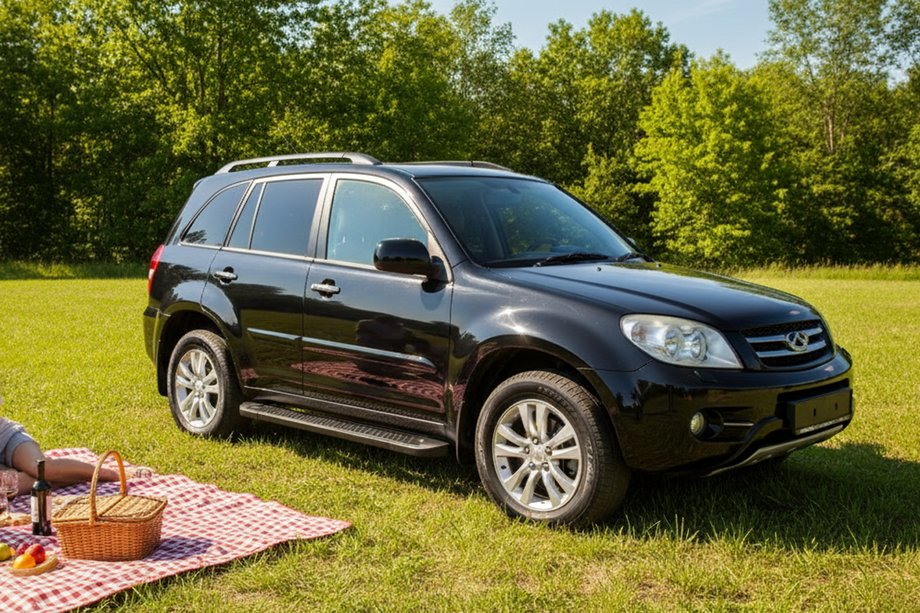 Chery Tiggo 1 2005–2016 Bočne stopnice Allmond Black (2 kos, aluminij) Image