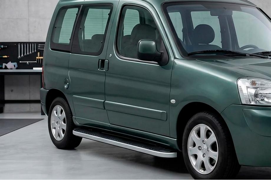 Peugeot Partner 1996–2008 Stranske stopnice Tayga Grey (2 kos, aluminij) Image