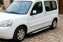 Peugeot Partner 1996–2008 Stranske stopnice Line (2 kosa, aluminij) fotografija 1