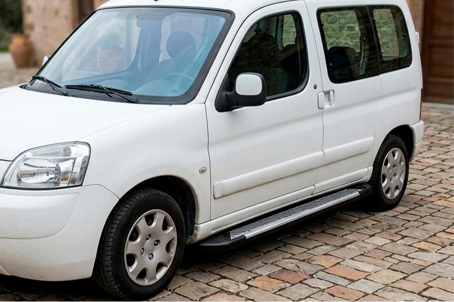 Peugeot Partner 1996–2008 Stranske stopnice Line (2 kosa, aluminij) Image