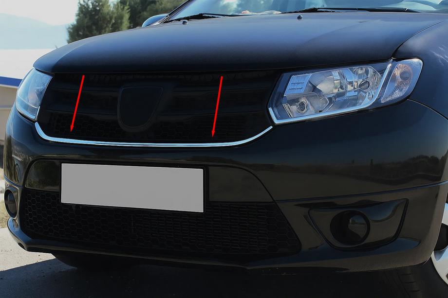 Dacia Logan MCV 2013–2020 Okrasna letev pod masko (1 kos, nerjavno jeklo) Image