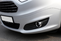 Ford Courier 2014–2023 Kromirani pokrovi meglenk (2014-2018, 2 kos, nerjavno jeklo) fotografija 2