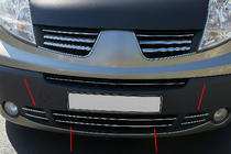 Nissan Primastar 2002–2014 Kromirani okrasni pokrovi za spodnjo masko (6 kos, nerjavno jeklo) fotografija 1