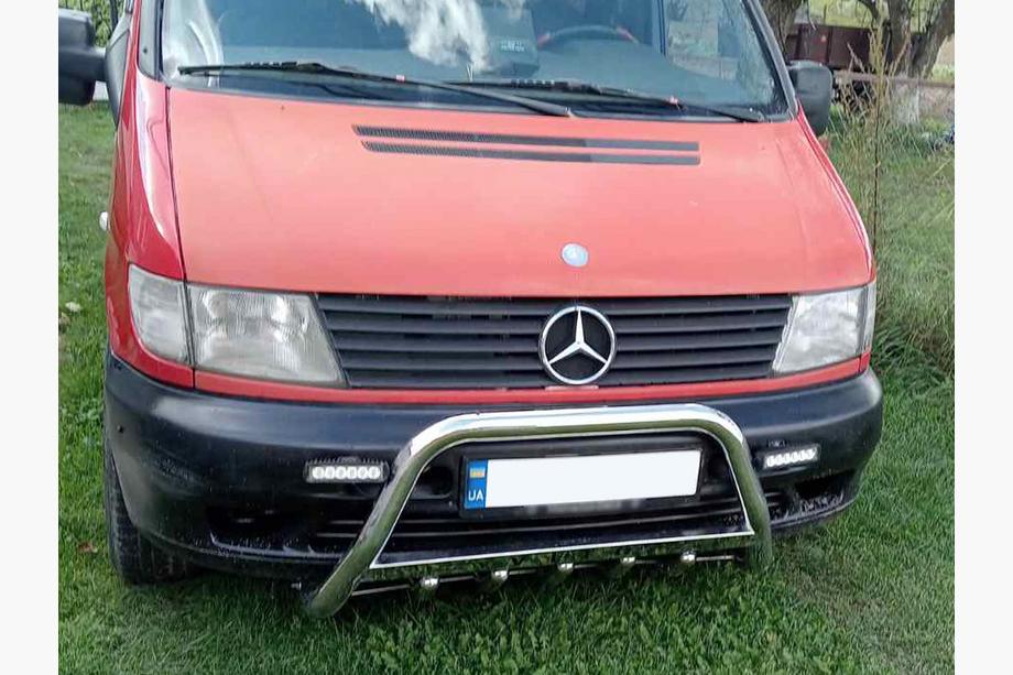 Mercedes Vito W638 1996–2003 Sprednji zaščitni lok WT003/4 (nerjavno jeklo) z napisom, 60 mm Fotografija 8