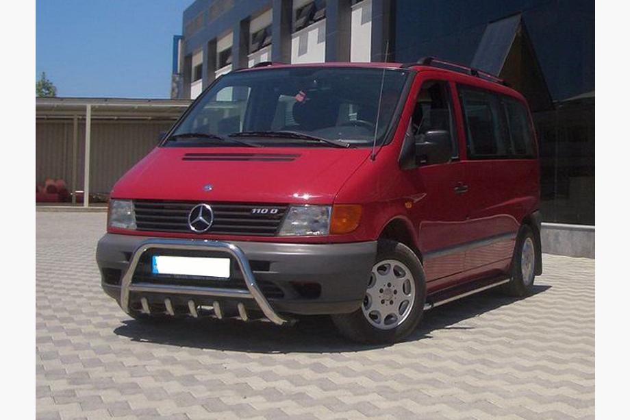 Mercedes Vito W638 1996–2003 Sprednji zaščitni lok WT003/4 (nerjavno jeklo) z napisom, 60 mm Fotografija 7