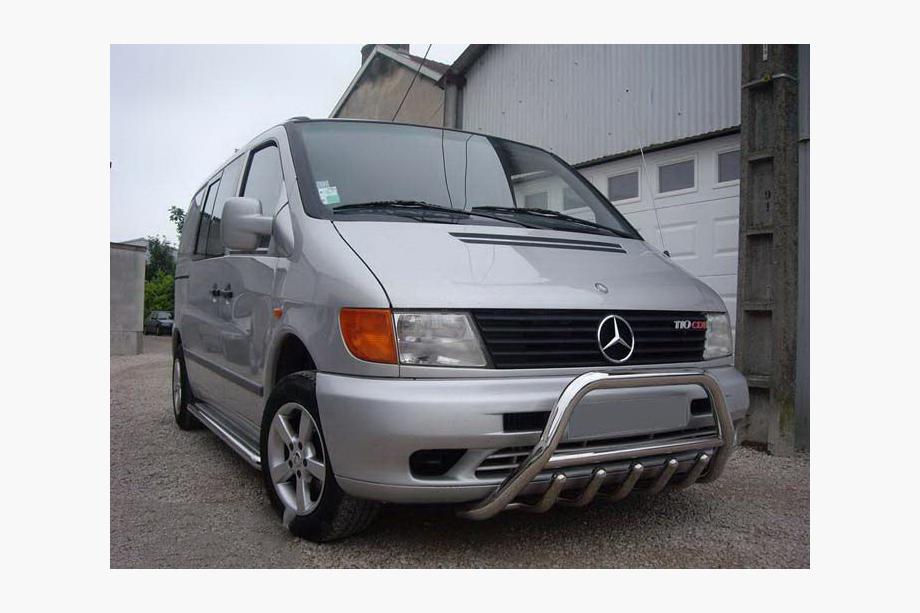 Mercedes Vito W638 1996–2003 Sprednji zaščitni lok WT003/4 (nerjavno jeklo) z napisom, 60 mm Fotografija 6