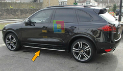 Porsche Cayenne 2010–2017 OEM bočne stopnice (2 kosa, aluminij) fotografija 5