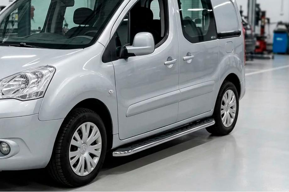 Peugeot Partner Tepee 2008–2018 Stranski pragovi Maydos V1 (2 kos, aluminij ↗ nerjaveče jeklo) Image