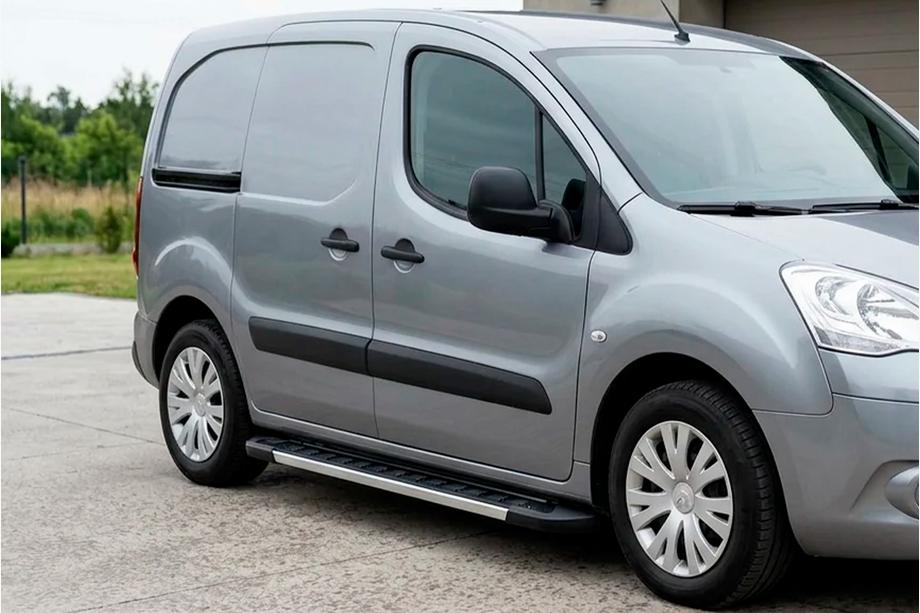 Peugeot Partner Tepee 2008–2018 Bočne stopnice RedLine V1 (2 kosa, aluminij) Image