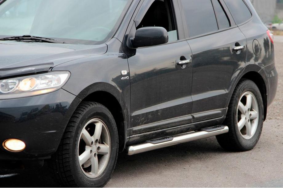 Hyundai Santa Fe 2 2006–2012 Stranske cevi B3 (2 kosa, nerjavno jeklo) Fotografija 1