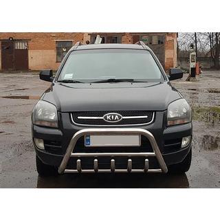 Prednji zaščitni lok WT003 (nerjavno jeklo) Kia Sportage 2004–2010 fotografija 4