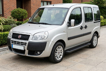Fiat Doblo I 2005–2010 Bočne stopnice Allmond Black (2 kos, aluminij) fotografija 1