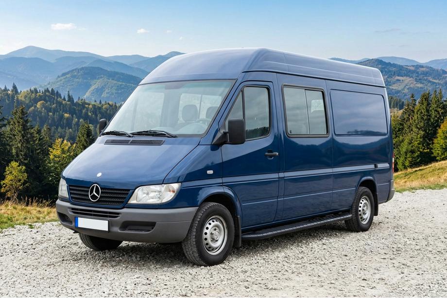 Mercedes Sprinter W901/902/903/904/905 1995–2006 Bočne stopnice Bosphorus Black (2 kos, aluminij) Image