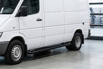 Volkswagen LT 1995–2006 Bočne stopnice Allmond Black (2 kos, aluminij) fotografija 1