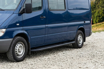 Volkswagen LT 1995–2006 Bočne stopnice Bosphorus Black (2 kos, aluminij) fotografija 1