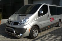 Renault Trafic 2001–2015 Sprednji zaščitni lok WT003-4 (nerjavno jeklo) Z napisom Renault fotografija 3