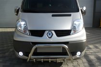 Renault Trafic 2001–2015 Sprednji zaščitni lok WT003-4 (nerjavno jeklo) Z napisom Renault fotografija 1