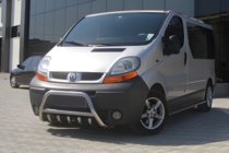Renault Trafic 2001–2015 Sprednji zaščitni lok WT003-4 (nerjavno jeklo) Z napisom Renault fotografija 2