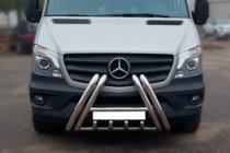 Mercedes Sprinter W906 2006–2018 Prednji zaščitni lok F1-01 (2013-2018, nerjavno jeklo) fotografija 1