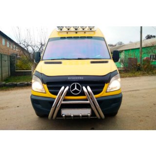 Prednji zaščitni lok F1-01 (2013-2018, nerjavno jeklo) Mercedes Sprinter W906 2006–2018 fotografija 4